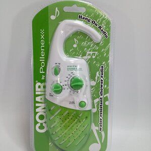 NEW Conair by Pollenex Hang On Radio AM FM Shower Green SR12 Water Resistant